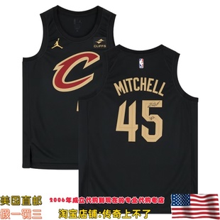 美国代购 骑士队 米切尔 亲笔签名加铭文球迷版球衣 Fanatics认证