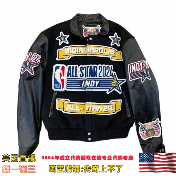 美国代购  jeff hamilton 汉密尔顿 2024年NBA全明星羊毛皮夹克