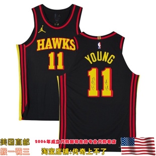 美国代购 老鹰队 特雷杨 亲笔签名带铭文球员版球衣 Fanatics认证