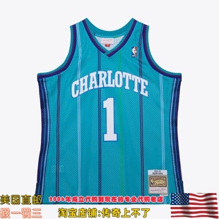 美国直邮 黄蜂队 MitchellNess 00赛季Swingman球迷版球衣 戴维斯