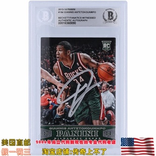 親筆簽名13 美國代購 雄鹿 阿德托昆博 Panini帕尼尼親簽球星卡