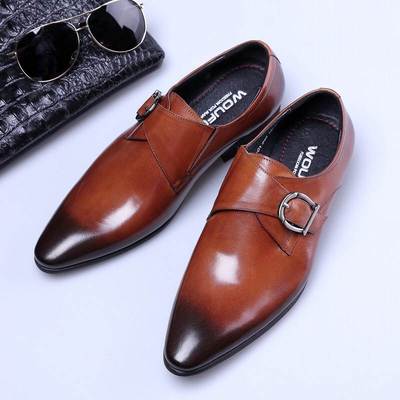Men Business Leather Dress Shoes Formal Wedding Shoes 男鞋