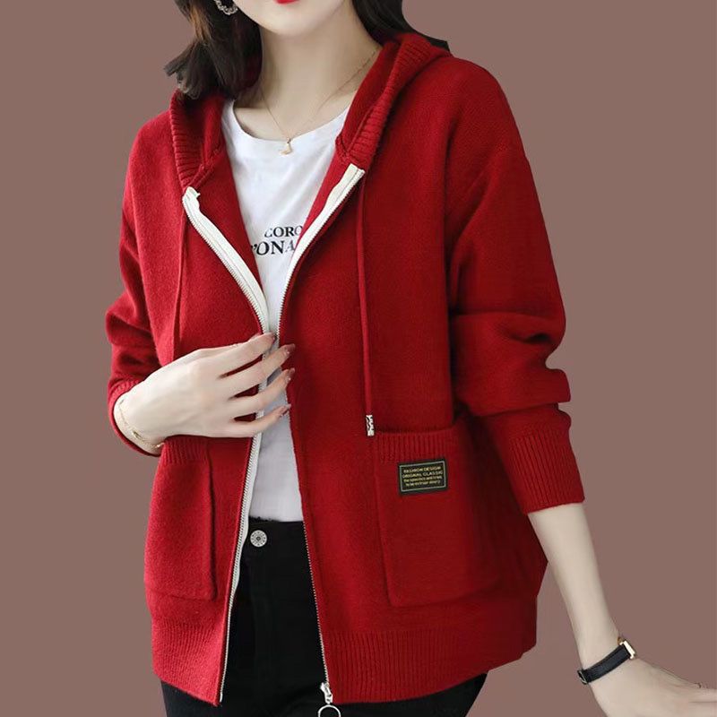 womenclothes连帽拉链开