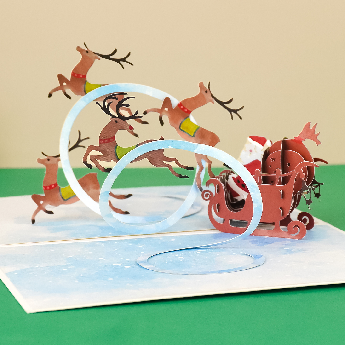 3D立体浮雕创意圣诞贺卡