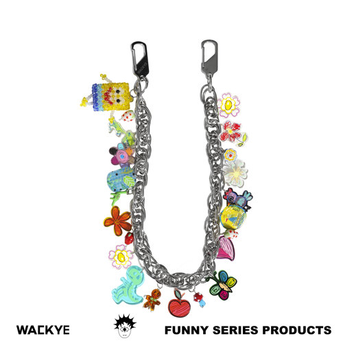 明星同款小众设计感彩色裤链