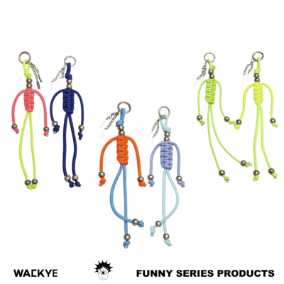 WACKYE荧光色机器人短裤链
