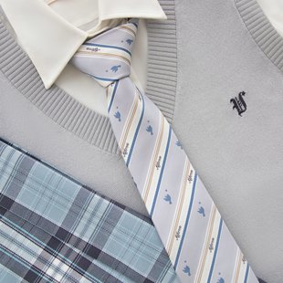 青鸟jk领带女浅紫色校供感日系学院风休闲西式 领结 潘特维拉