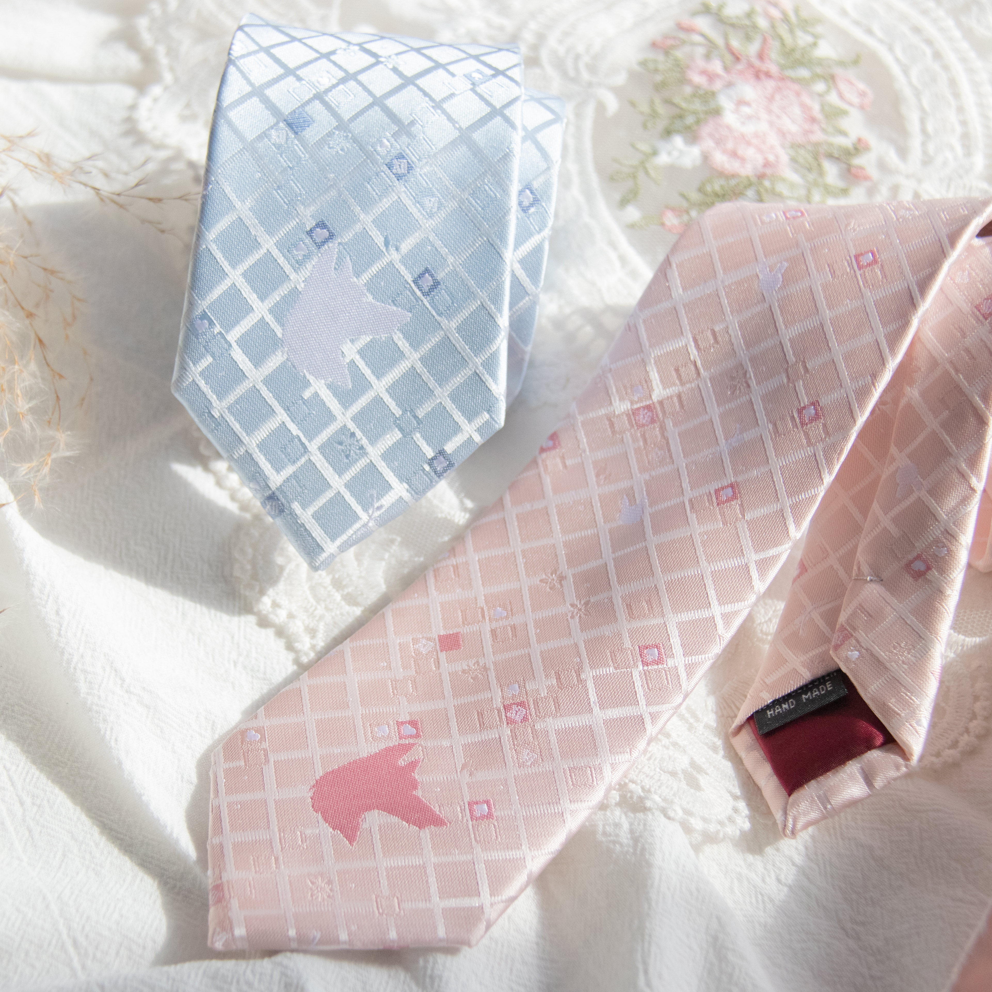 【潘特维拉】狼与兔JK/DK领带可爱粉色蓝色学院风校供感衬衫配饰,服饰配件/皮带/帽子/围巾,领带,淘宝优惠券,粉丝福利购,淘宝优惠卷