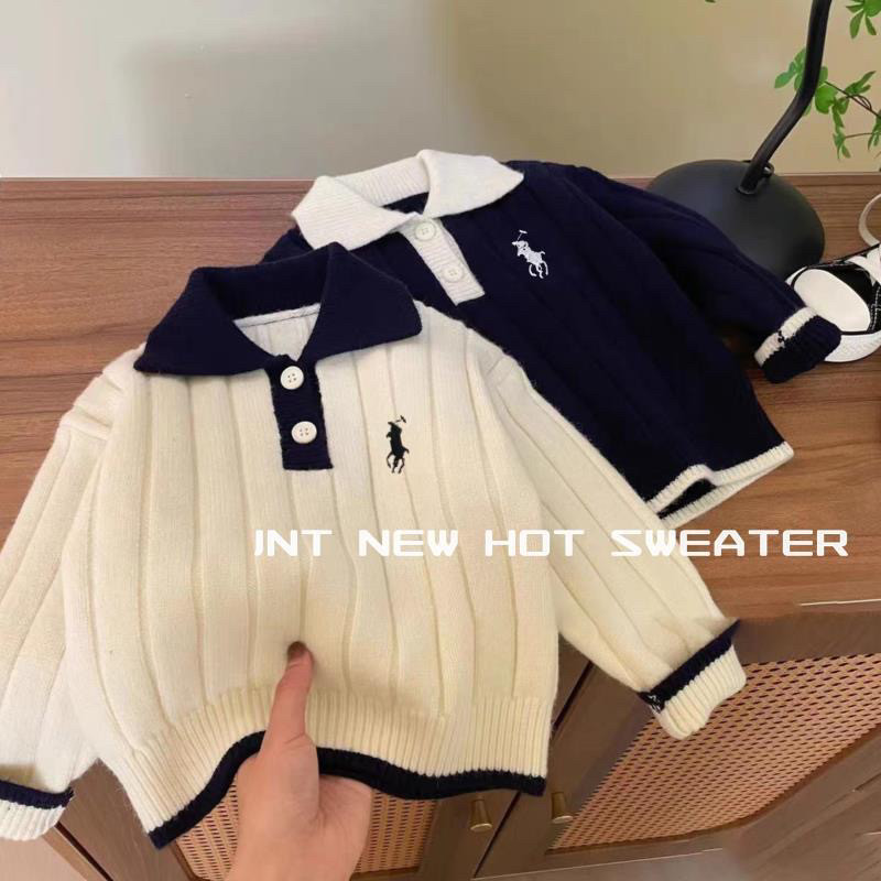 韩国童装秋冬新款儿童翻领毛衣男童女童休闲刺绣针织衫POLO领上衣,童装/婴儿装/亲子装,毛衣/针织衫,淘宝优惠券,粉丝福利购,淘宝优惠卷