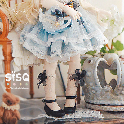 taobao agent [SQ Poem] Spot satin small heels BJD doll shoes 1/6, 1/4, four -pointers, GL Xiongmei