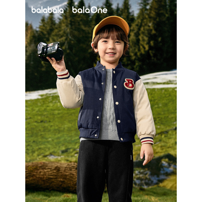 巴拉巴拉balaOne羽绒服冬棒球服