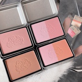 半岛铁盒双色腮红膨胀色收缩色立体修颜提升气色哑光细闪顺滑服帖