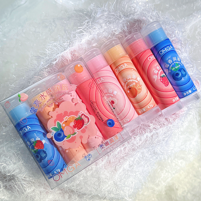 蓝莓果味润唇膏水润嘟嘟唇女保湿滋润防干裂起皮改善唇纹口红打底