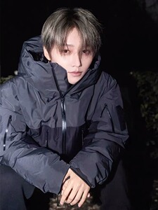 2023明星同款白鸭绒羽绒服男女户外美式冲锋衣户外防水情侣登山服