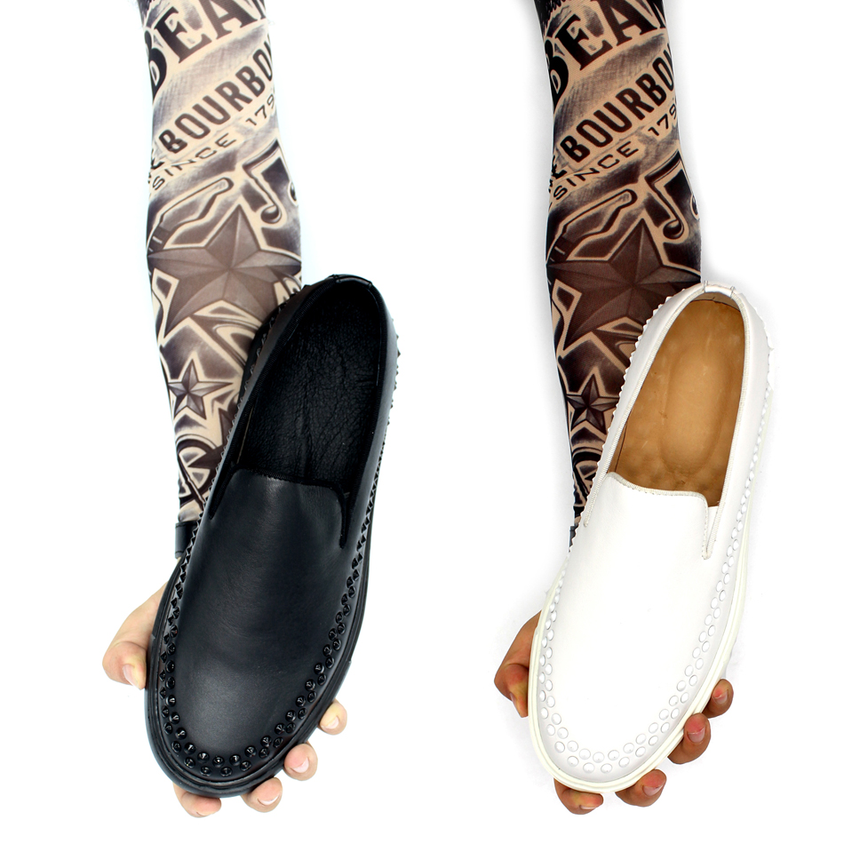 JINIWU吾倪季2025铆钉小白鞋环保超轻底耐磨厚底白鞋套脚乐福鞋子,流行男鞋,单鞋,淘宝优惠券,粉丝福利购,淘宝优惠卷