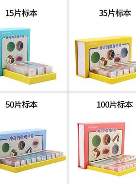 黄色儿童显微镜配件生物标本切片