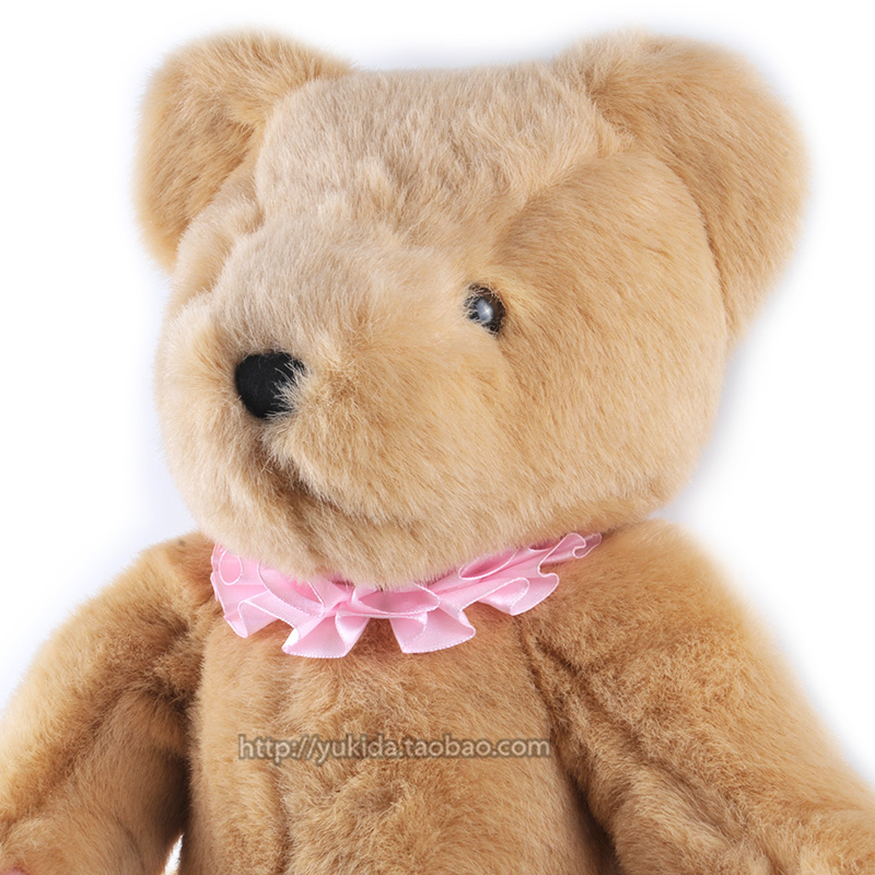 正版CEXOTeddybear圆脸粉红围脖泰迪熊毛绒布艺类玩具公仔 玩偶
