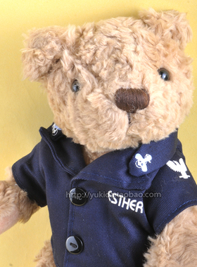 正版HTB HardRock2008水手关节泰迪熊收藏毛绒布艺类玩具公仔