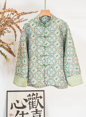 云锦百利 宋锦-上久楷 福禄满堂 绿色葫芦上衣
