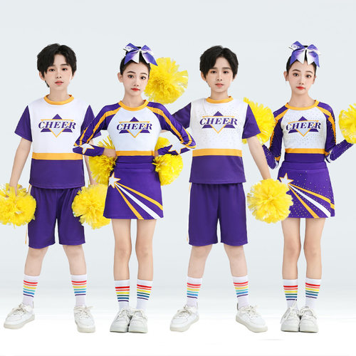 啦啦队运动会表演服儿童新款女童啦啦操演出服成人竞技赛比赛服