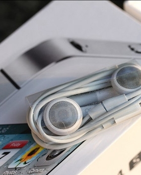 苹果4s耳机丰达iPhone原装拆机平头塞小白iPod Shuffle低音耳机