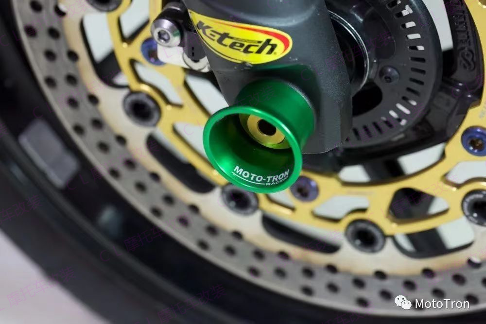 MOTO-TRON适用于川崎 忍者400 Ninja400 改装前后轮轴防摔杯