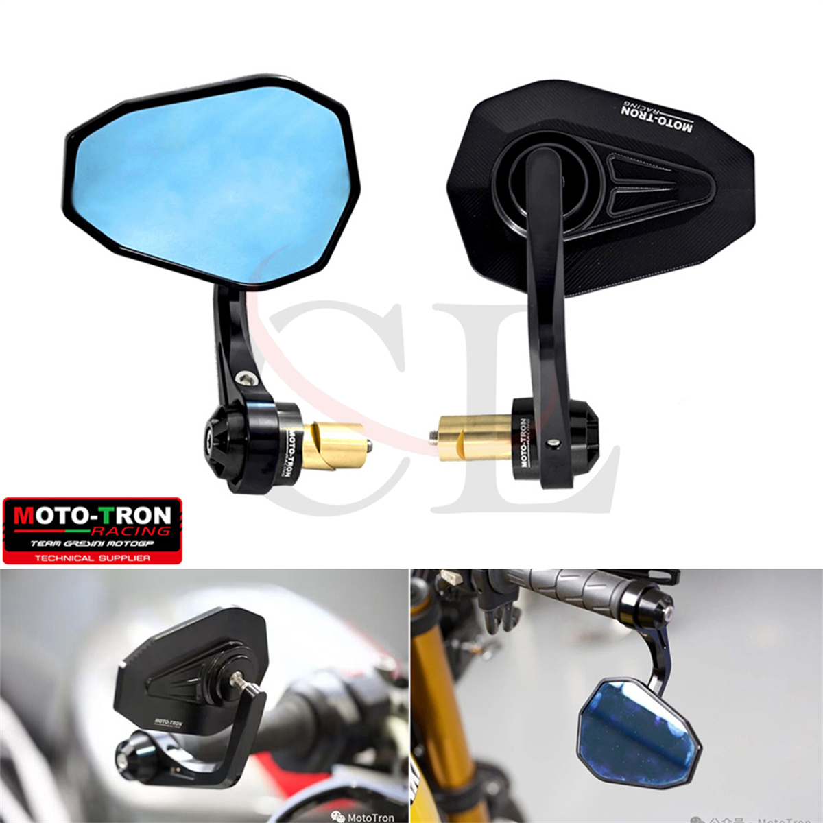 适用于宝马 BMW C400X/C400GT/C650GT 改装全CNC手把后视镜反光镜