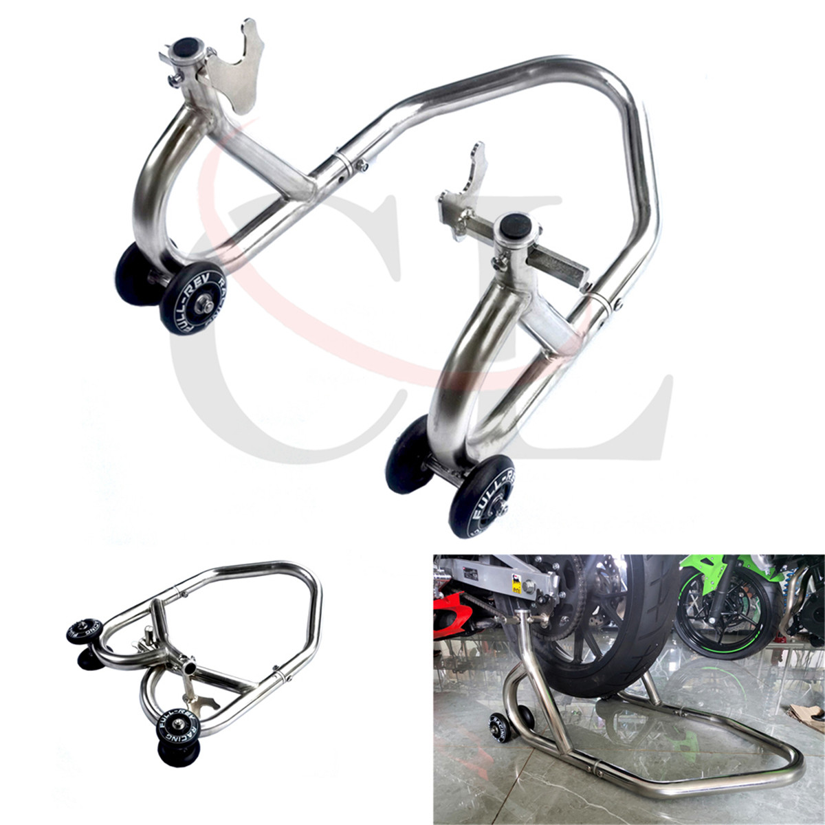 适用本田 CBR500R/CB500F/NC750 S  不锈钢可折叠后驻车架 停车架