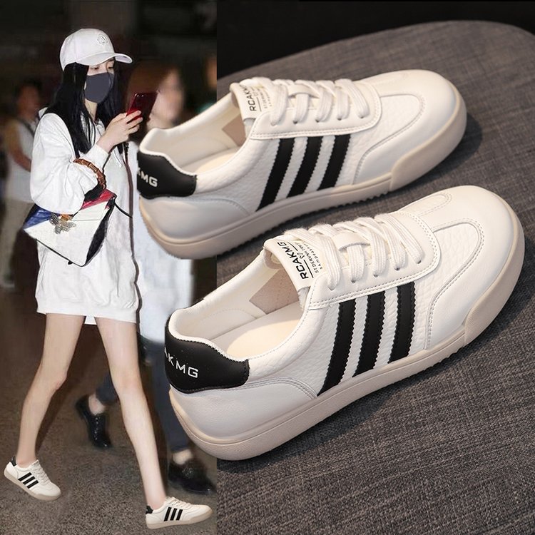 网红平底德训鞋女2025新款秋季学生透气阿甘鞋子学院百搭休闲板鞋