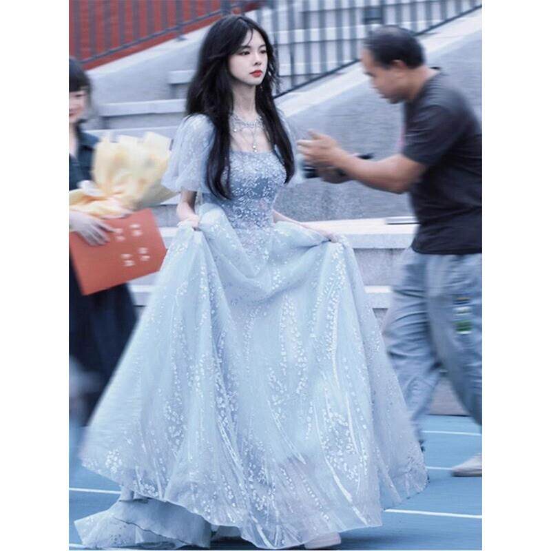 晚礼服女仙气质名媛毕业演出学生日成人礼艺考声乐主持在逃公主裙