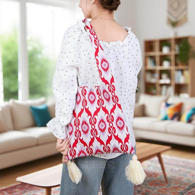 艾德莱斯大容量针织包包覆古文艺斜挎包民族风百搭旅游度假伴手礼,节庆用品/礼品,文化创意包/袋,淘宝优惠券,粉丝福利购,淘宝优惠卷