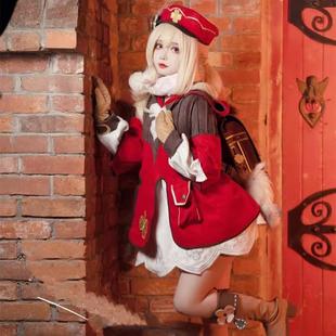 原神可莉cos服全套 游戏动漫C服cosplay女装 儿童套装含假发鞋子