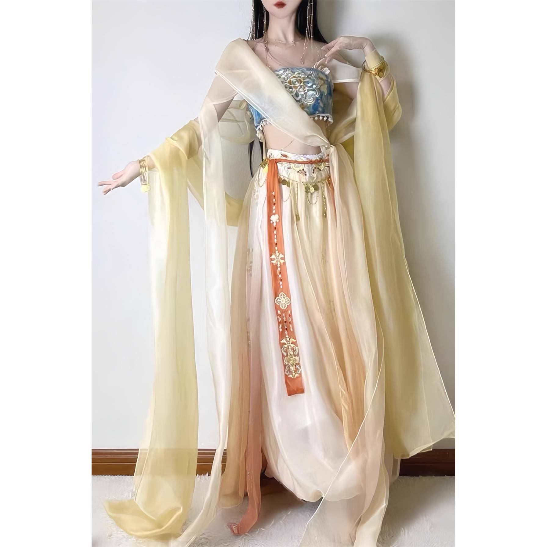 女敦煌飞TQD天西域风演公主写蹈真旅拍服异域风情舞服装西域舞姬