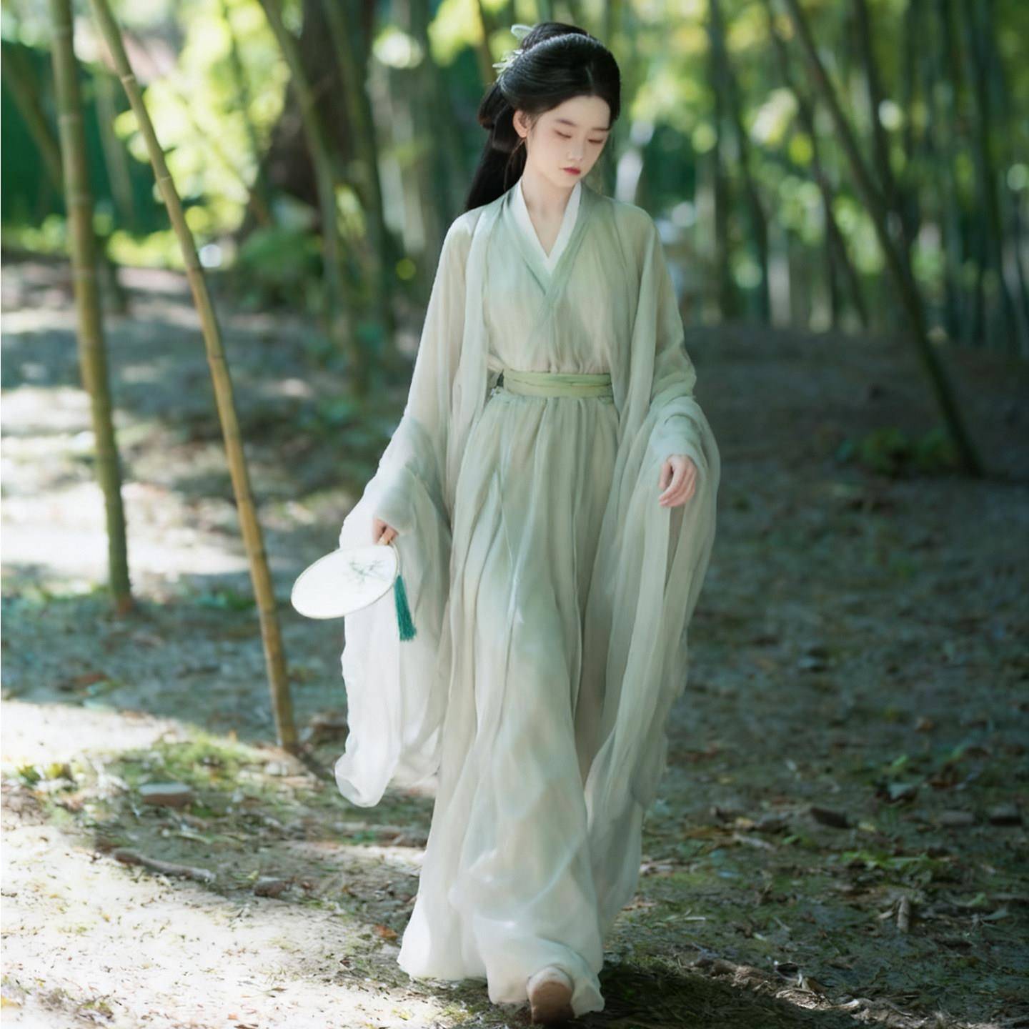 六儿童汉古典GJS舞演出服青蛇舞蹈裙一女风童服夏季中国唐装洋装