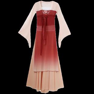 儿童古典舞演出服飘逸汉唐中国舞民族舞练功服女童扇子舞汉服表演