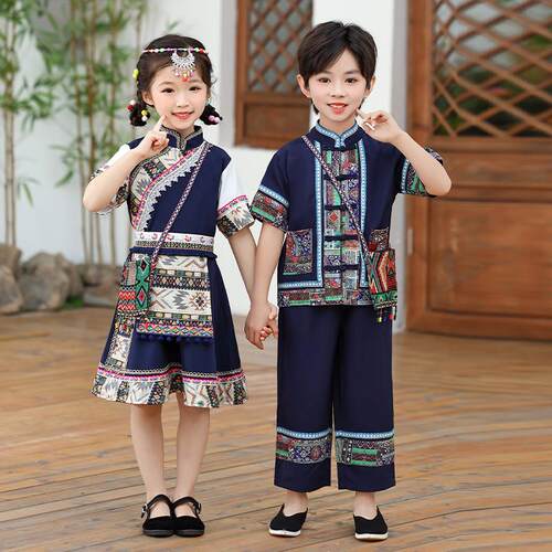 三月三广西壮族节日服装苗族彝族少数民族表演服幼儿园六一演出服