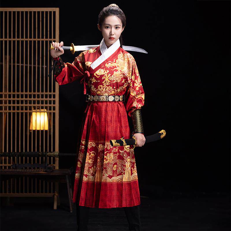 明制飞鱼服锦衣卫绣春刀男女士同款国风明朝贴里汉服曳撒蟒袍夏季