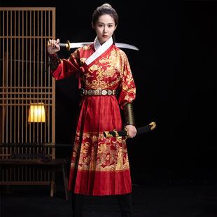 明制飞鱼服锦衣卫绣春刀男女士同款国风明朝贴里汉服曳撒蟒袍夏季