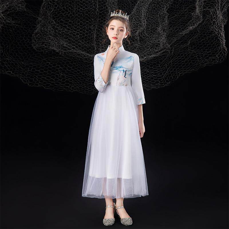 六一儿童青少年古筝演出服中小学生诗歌朗诵大合唱团表演服装国风