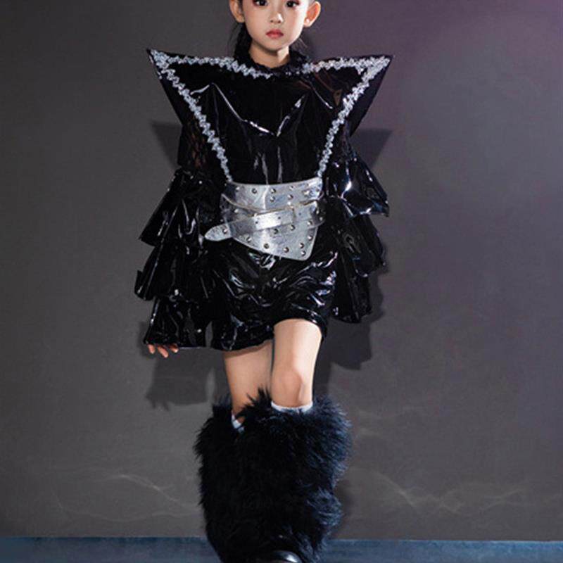女童机车服星光游乐园机甲装儿童元宇宙未来主题走秀车模战队潮服