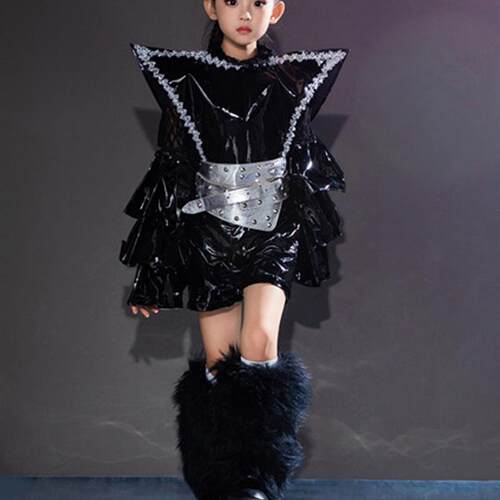 女童机车服星光游乐园机甲装儿童元宇宙未来主题走秀车模战队潮服