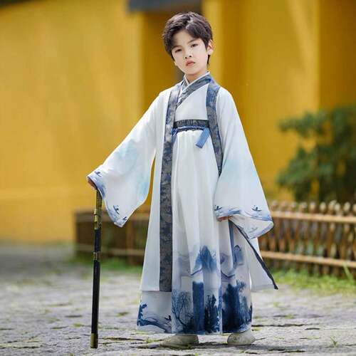 幼儿童古装男童汉服书超仙气朝诵国学礼物仪童杜宋甫GZT古诗词朗