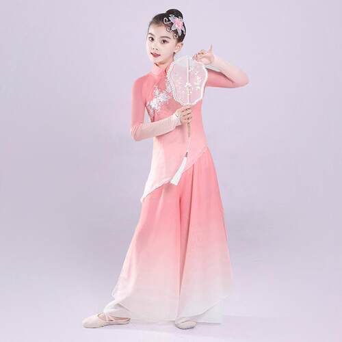 古典舞蹈演出服女良宵剧目服儿童舞蹈服演出服儿童表演秧歌服套装