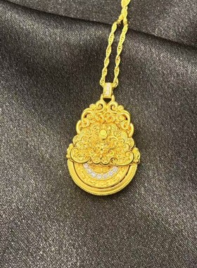 金店同款九宫八卦吊坠项链支巴扎