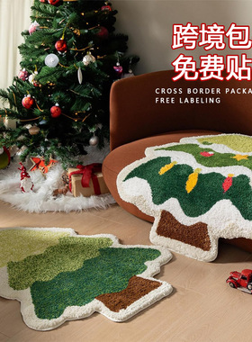 Christmas tree floor mat bathroom bedside blanket万圣节毯