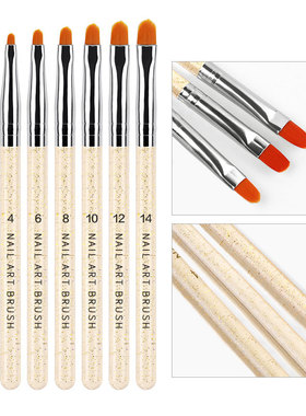 7 pcs/Set UV Gel Acrylic Nail Art Builder Brush Pen Paintin