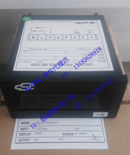台湾CHANG SHUAN/铨盛/ADTEK电压表 CSM-321AN-VO-A, 电压AC500V