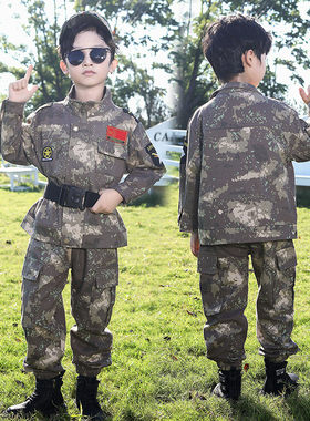 沙漠迷彩儿童战狼特种兵演出服