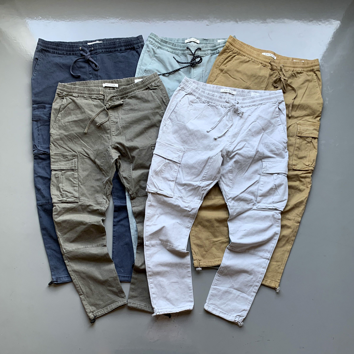瑕疵品 滑板潮牌水洗做旧多口袋 jogger pants 男装休闲运动卫裤