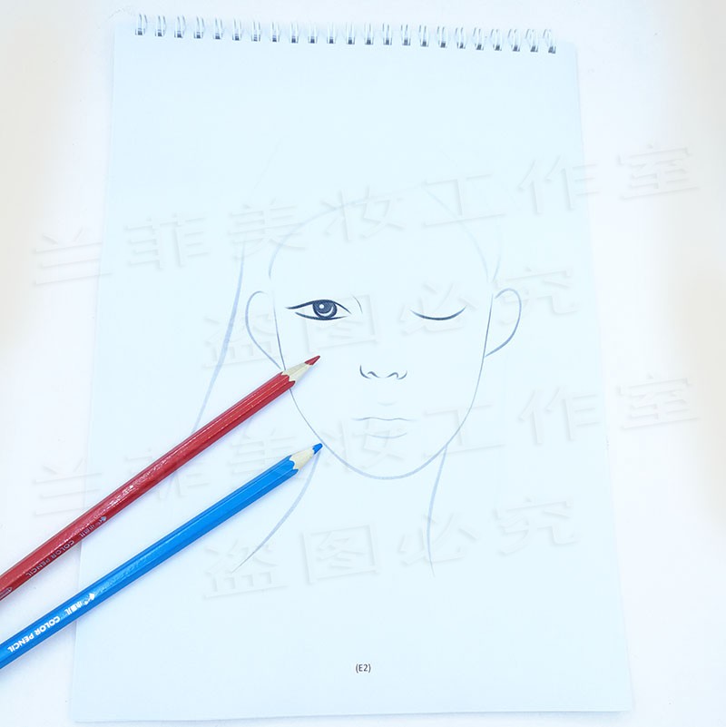 化妆练习册美人图练习册化妆彩妆师入门初学者纸妆练妆图册